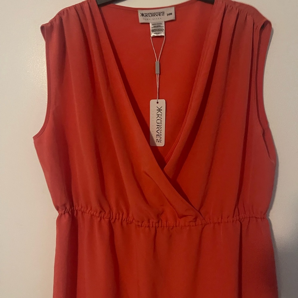 KK Kardashian Kurves Plus aTamarind Wrap Dress